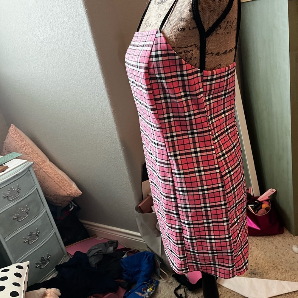 Urban Outfitters small pink plaid dress